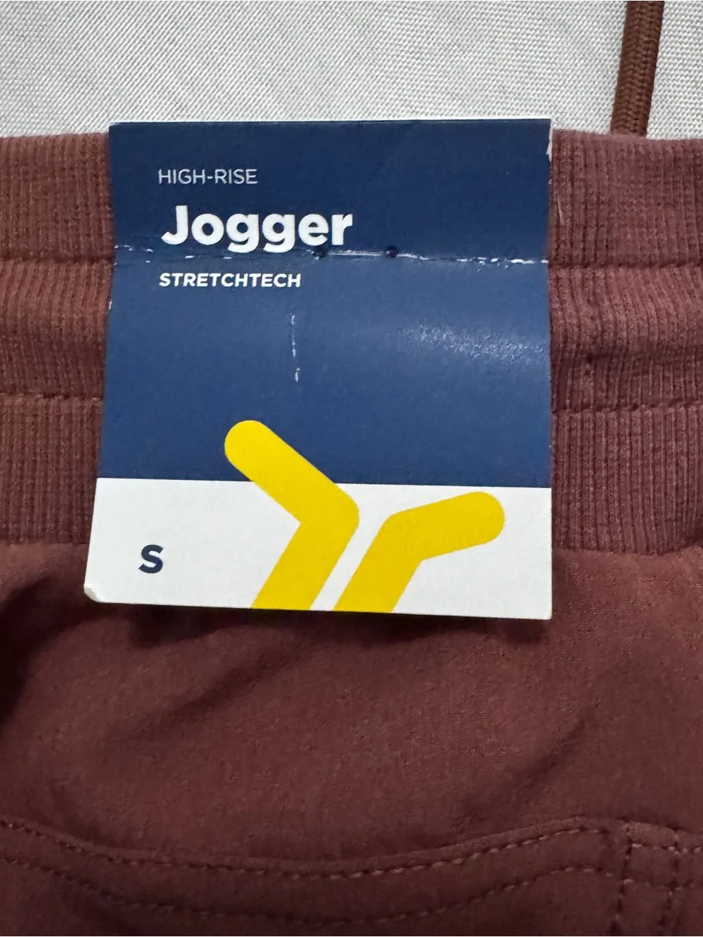NWT Old Navy Stretchtech High Rise Jogger In Trident Maple Brown Size Small